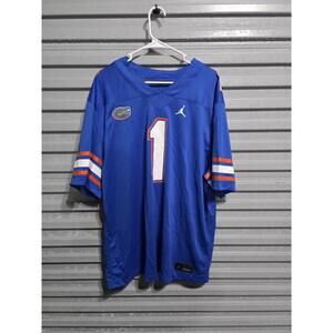 Florida Gators Jersey Mens 2XL Royal Blue Jordan Dri-Fit Football NCAA